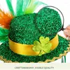 Party Supplies Sequins Green Hat Hair Hoop Shamrock Bandband Stpatrick Day Accessoires