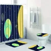 Mattes de bain Zeegle Shower Curtain Ensemble avec tapis de toilet