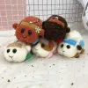 Rings Cute Guinea Pig Keychain Pendant Stuffed Toys 12CM Anime Pui Pui Molcar Pig Cartoon Plush Animal Doll Birthday Christmas Gift
