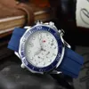 Business Fashion Мужская шестипрофильные кварцевые многофункциональные часы роскошные хронограф часы