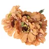 装飾的な花12バンドル（72pcs）人工Camellia花の頭のract bract bract home decorations for Wedding