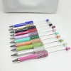 Pens 10pcs Elmas Sticker 10pcs Pens DIY El yapımı Boncuk Beyaz Penler Lüks Boncuk Kalemleri Öğrenci Hediye Kalem Okul Ofis Malzemeleri