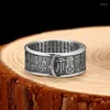 Rings cluster Fu Prajnaparamita Heart Sutra Ring per donne gioielli Blessing Lady Regolable Index Accessori per feste femminili