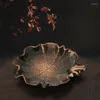 Plateaux de thé Metal Lotus Serving Play CreativeEAware Kungfu Japanese Style Plate accessoires de cuisine