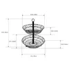 Kök förvaring svart frukt skål borttagbar metall 360 grader roterbar två nivå korg 5 kg lagerbelastning för smaktills återanvändbara