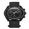 Fashion Planet Moon Watches Mens Top Luxury Brand Waterproof Water Wall Wallwatch Cronograph Quartz Swatchwatches sin caja OME02