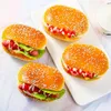 Flores decorativas Simulação PU Hamburger Modelo Decoração criativa Artificial Sandwich Sandwich Griperator adesivos atirando adereços falsos