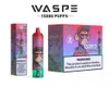 Écran LCD de Waspe 15000 Puffs original Bobine de maille vape jetable 850mAh Type-C 22 ml stylo vape préfabillé 10 saveurs Puff 15k E Cigarette VS Randm Tornado 15k 12k 9k