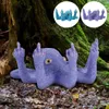 Middle Finger Octopus Statue Resin Garden Luminous Decoration Desktop Creative Playful Angry Octopus Sculpture Indoor Outdoor 240329