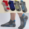 Meias 5 pares/lote masculino meias curtas atléticas curtas rodando algodão ao ar livre no tornozelo de verão casual azul marinho de marca