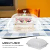 Plates Plastic Trays Covered Buffet Dinner Accessory Multi-function Fruit Acrylic Display Household Supply Restaurant Travel