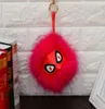 Kreki futra Pom Fake Ball Ball Chain Porte Clef Pompom de Fourrure y Bag Charms KeyringKeyChainsKeykeKeyChains5059246