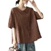 Blouses femininas LONE FIT Tee Solid Color Summer Top Top elegante camisa de decote em V estampa em V com bolso curto para streetwear