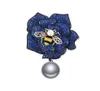 Elegant Bee Flower Brooches Enamel Pins Honeybee Crystal Rose Jewelry Pin Broach Wedding Bouquet Pin Brosche femme bijoux64605659828164