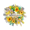 Decorative Flowers Round Spring Wreaths For Front Door Crafts Props Artificial Flower Bee Day Wreath Home Decorations