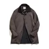 Maden Waxed Windbreaker 남자 빈티지 오버 코트 패션 Long Jacket 방수 레트로 남성 코트 코듀로이 턴 다운 칼라 240407