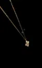 Lyxdesigner Schlumberger Pendant Necklace Top Sterling Silver 14K Gold Crystal Zircon Square Charm Cross Short Chain Choker FO1201900