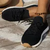 Scarpe casual Donne donne a maglia a colori solidi Mesh sneaker comodi trasparenti slittamento piatto per le donne appartamenti