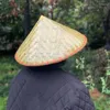 Basker kinesiska bambuhatt för vuxen unisex cosplay ninjaconical sun cap handwoven fiskare ris jordbrukare män kvinnor