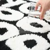 Bath Mats Inyahome Oversized 62x80cm You Look Good Black White Bathroom Rugs Soft Floor Indoor Carpets Microfiber Tufted Mat