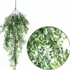 Fleurs décoratives 1pc plante verte artificielle Golden Bell Willow mur suspendu le bar de maison de maison décoration