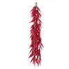 Fleurs décoratives de décoration de poivre artificiel fenêtre chili pendentif simulation suspendue faux légumes pendants rouges garlandes fleuris