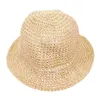 ベレー帽の編組麦わら帽子スタイリッシュなバケツ快適なファッショナブルな折りたたみ式かわいい帽子の女性の日焼け防止女性