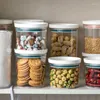 Bouteilles de rangement Boîte d'aliments transparents nordiques avec couvercle Refrigérateur Bouteille de sucre Conteneur d'organisateur maison outil de cuisine pour