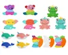 20 cm Big Size Fidget Toys Easter Bunny Frog Cute Animal Rainbow Sensory Stress Reliever Det pressar för barnskolans gåva FOO2818090