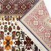 Mattor 4'x6 'Handknotted Silk Rug Home Office Randiga mönster Kid Friendly Carpet (W16A)