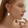 Stud Earrings Fansilver 925 Sterling Silver Dangle For Women White Gold Plated Classic High Polished Earring Jewelry