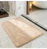Tapetes de banho de luxo de luxo de grandes dimensões estampagem forte água absorvente de travamento Tecnologia do pé de conforto do pé de banheiro anti-deslizamento duplo