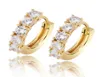 Micro Pave Cz Round Stud Brinchep Gold Gold Silver Fashion Brincho