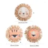 Decoratieve beeldjes 652f Handwovens Cartoon Lions Hangende Decoraties Katoendraad Weven Verdrag Ornament Room Wall voor slaapkamer