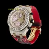 Pełna mrożona vvs Moissanite Bling Diamond Red Army Silicon Band Luksusowy spersonalizowany zegarek dla mężczyzn