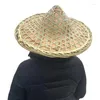 Berets Traditional Chinese Adult Oriental Bamboo Garden Fishing Hat Costume Farmer