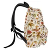 Sac à dos d'automne qui tombe des champignons sacs d'étudiant sacs d'étudiant ordinateur portable coutume pour les hommes femmes voyage féminin mochila