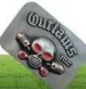 Outlaws Skull MC Motorcycle Club Belt Cinkle Swby509 Adatto per cintura larga da 4 cm con stock continuo6989714