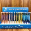 Stylos 48pcs 13 styles Diamond Crystal Crown Ballpoint Point Pin de diamant Rotary Diamond Presse 0,7 mm Ballpoint Pen Student Stationery Gifts