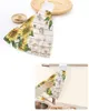 タオルヒマワリ蜂の蝶のテクスチャーハンドタオルホームキッチンバスルーム吊り食器布団ループソフト吸収性カスタムワイプ