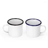 Tasses Saucers Custom personnalisés en émail personnalisé tasse d'eau 350 ml 11 oz de café Business Mug ami Famille Mother Kid Gift Imprimé Image du texte