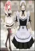 Svart söt Lolita Maid Costumes French Maid Dress Girls Woman Amine Cosplay Costume servitris Maid Party Stage Costumes T2007139722174
