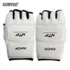 Gobygo Half Finger Boxing Gloves PU Leather MMA Fighting Kick Bokshandschoenen Karate Muay Thai Training Workout Handschoenen Kids Men 240409