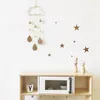 Figurine decorative Nordic Wooden Planet Star Cloud Rain gocce ornamenti sospesi per bambini decorazioni da parete per bambini PROGRAZIONI POGRAMI