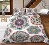 Ensembles de literie Bohemian Mandala Flower imprimé de couette à couette pour la maison de couette à chambre à coucher avec des taies d'oreiller décor