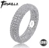 Qualidade 925 anel de carimbo de prata esterlina Icegudo completo de zircônia cúbica Mulheres de noivado jóias de charme para presentes Y07238599649