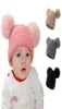 Caps Hats Born Baby Kids Girls Boys Winter Warm Knit Hat Furry Balls Pompom Solid Cute Lovely Beanie Cap Gifts1039143