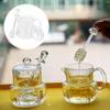 Din sets sets honing pot keuken container siroop suiker roeren staaf acryl gadget opslagglas terrarium