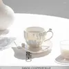 Mugs Pearl Shell Coffee Cup European Creative Saucer Ceramic Gift Afternoon Tea Set