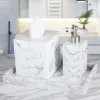 Glassnijder Nordic Imitation Marble Resin Tray Bath Bathroom Stange Rangement Plateau de rangement de bijoux rectangulaires TRAY KITHEN TRAY DISSENSER TISSE